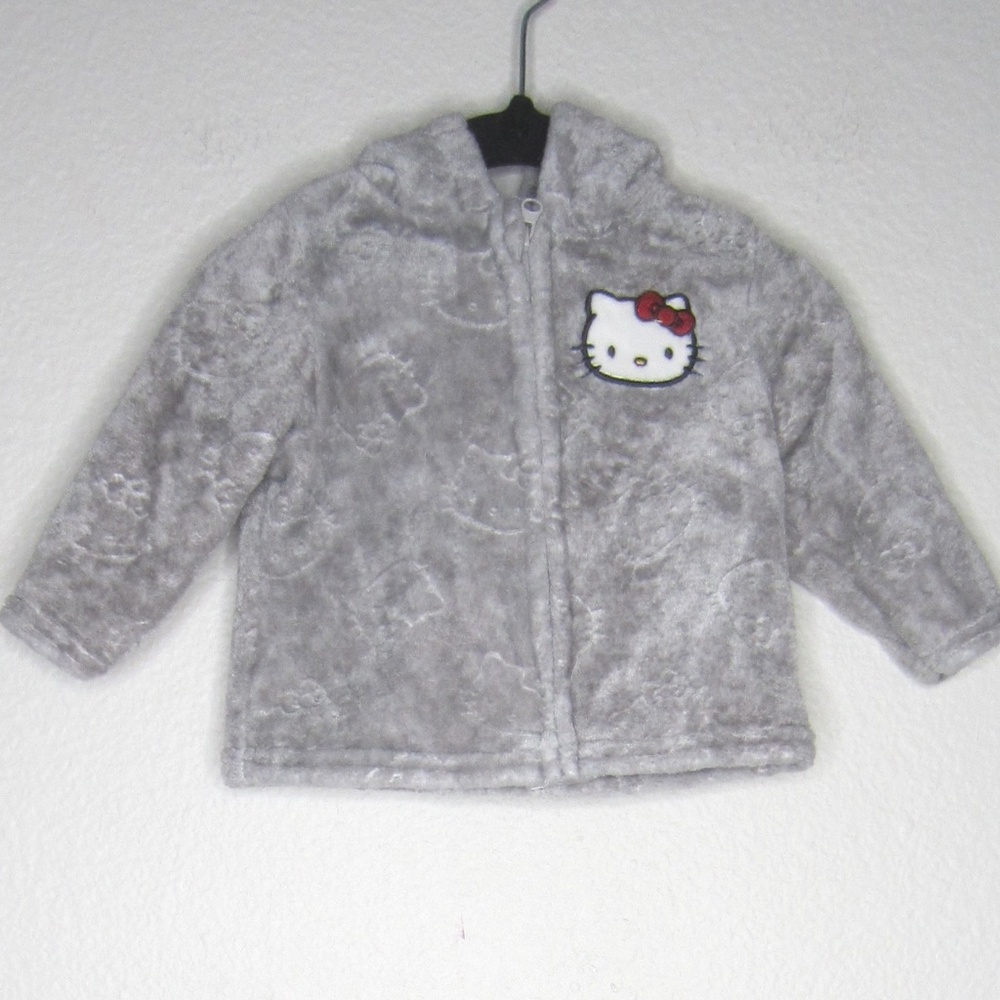 Hello Kitty Cozy Gray Hoodie for Kids - Size 6 Months